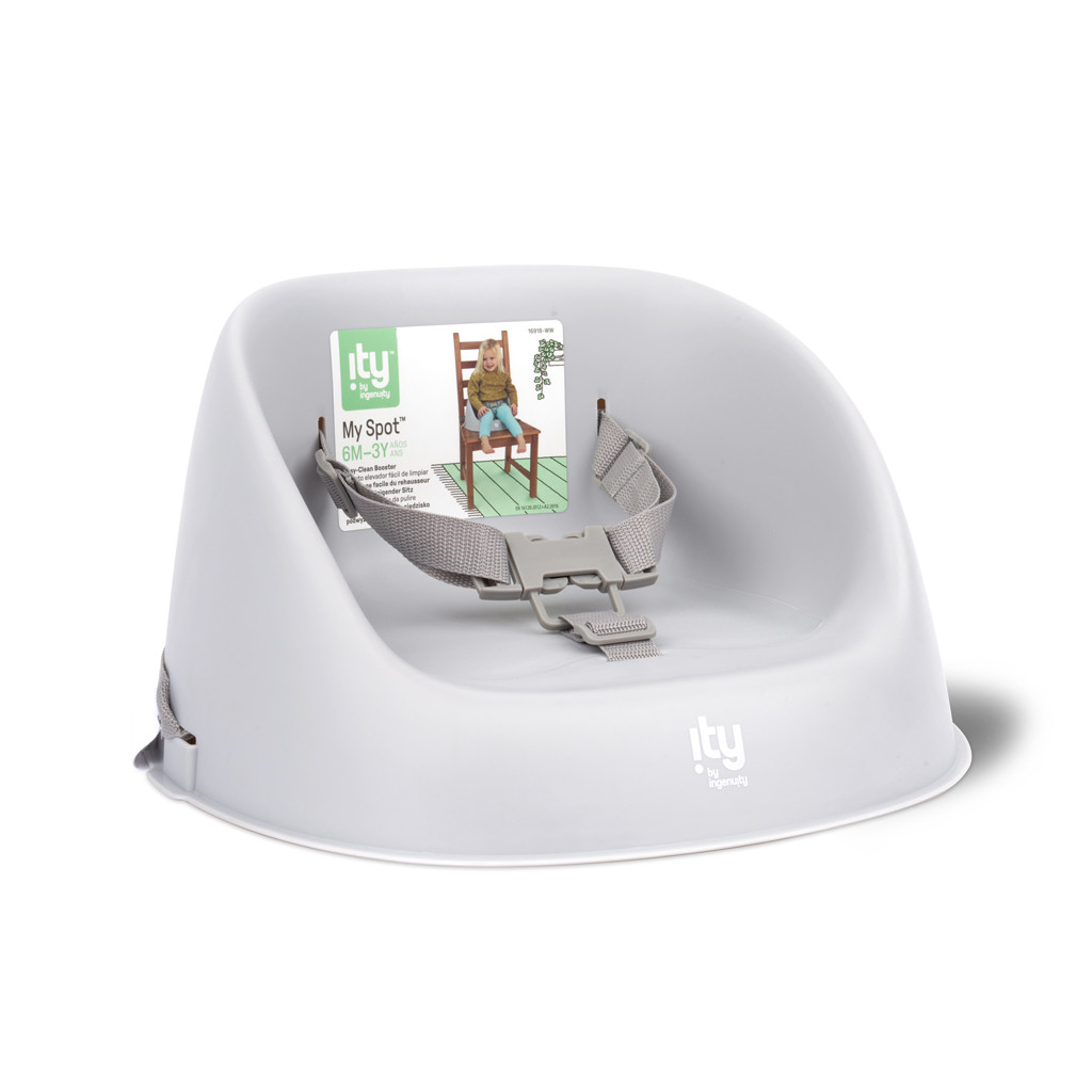 INGENUITY Ülésmagasító étkezőszékre Easy Clean Booster Gray - előnyök
