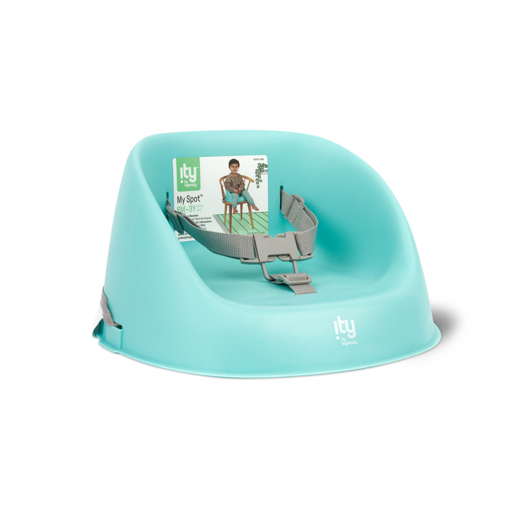 INGENUITY Ülésmagasító étkezőszékre Easy Clean Booster Teal használat közben