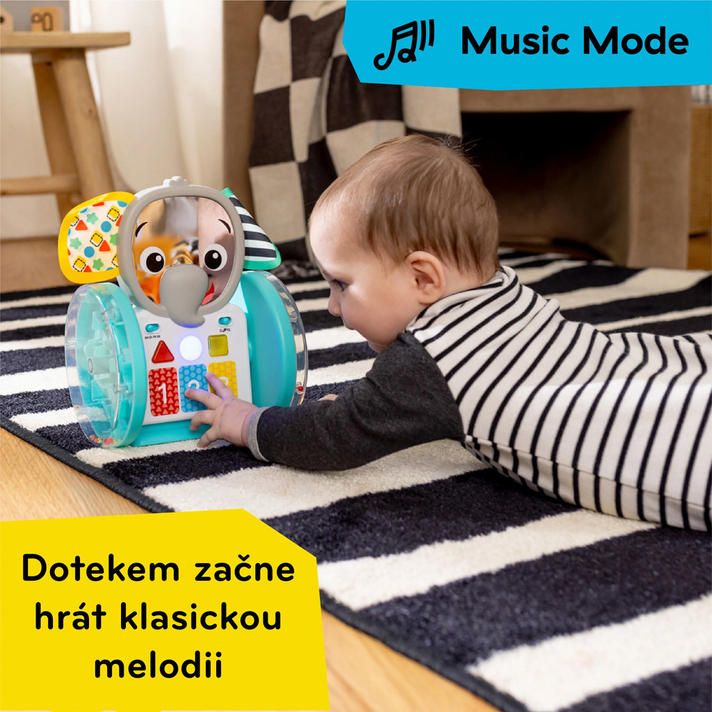 BABY EINSTEIN Zenélő interaktív játék Chase & Tap Earl™ részletei