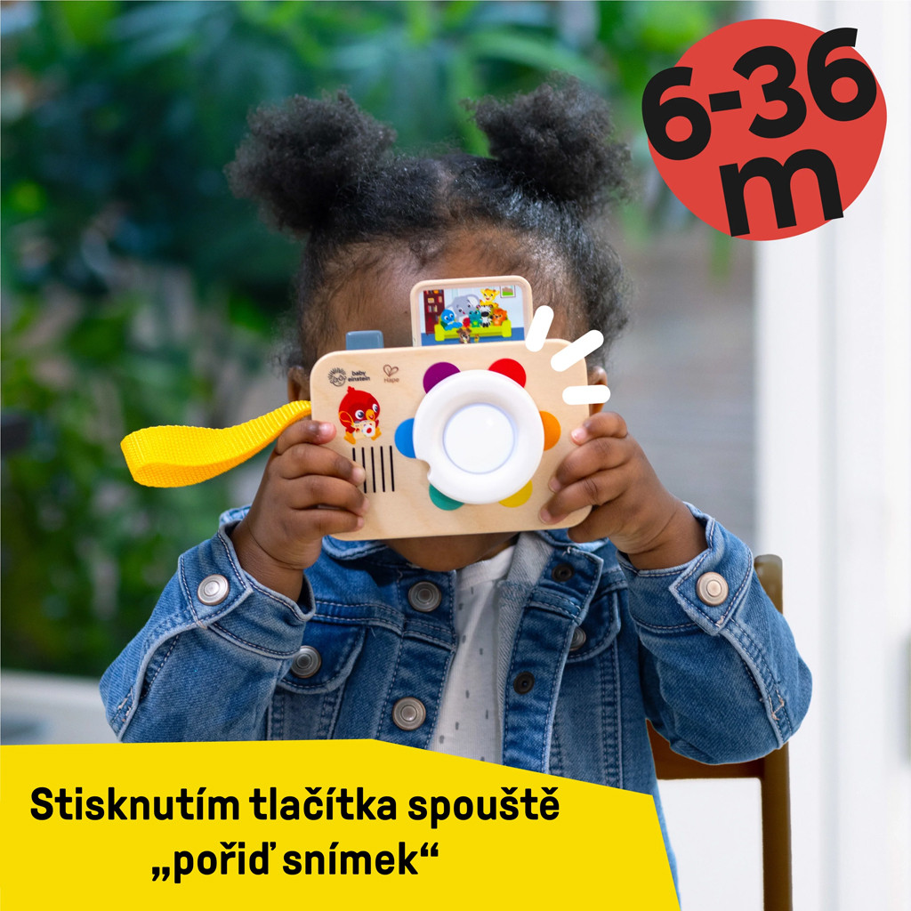 BABY EINSTEIN Interaktív játék hanggal fényképezőgép használat közben