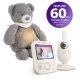 Philips AVENT Bébiőr videó SCD891/26+NATTOU 4 az 1-ben altató maci, Sleepy Bear Grey 0m+