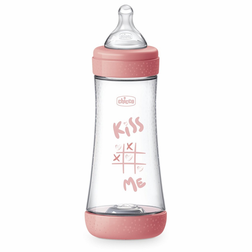 CHICCO Perfect5 szilikon cumisüveg 300ml lány