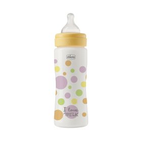 CHICCO Perfect Easy cumisüveg 330 ml, gyors szilikon áramlás, fiúknak,