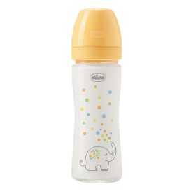 CHICCO Üvegből készült cumisüveg Perfect Easy 240 ml, lassú szilikon á
