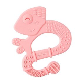   CHICCO Szilikon rágóka Super Soft Chameleon rózsaszín 2h+