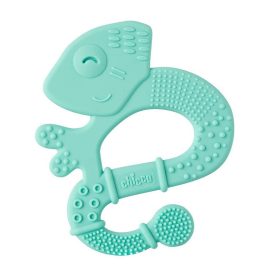 CHICCO Szilikon rágóka Super Soft Chameleon kék 2h+