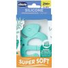 CHICCO Szilikon rágóka Super Soft Chameleon kék 2h+