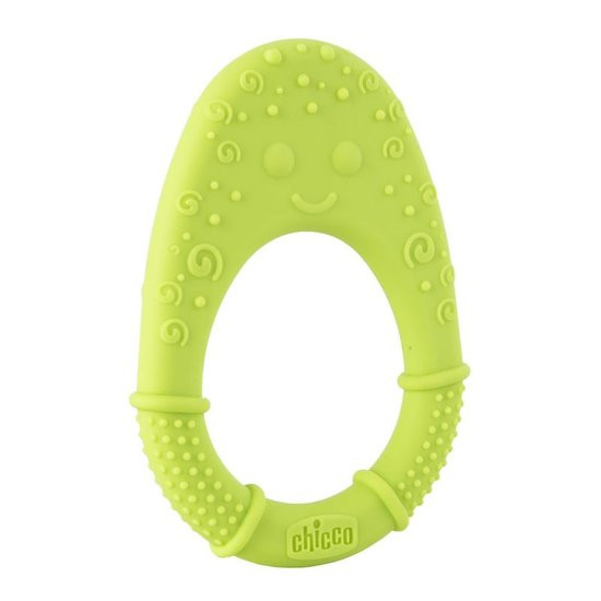 CHICCO Szilikon rágóka Super Soft Avokádó 2h+ - A tökéletes választás a fogzási időszakra