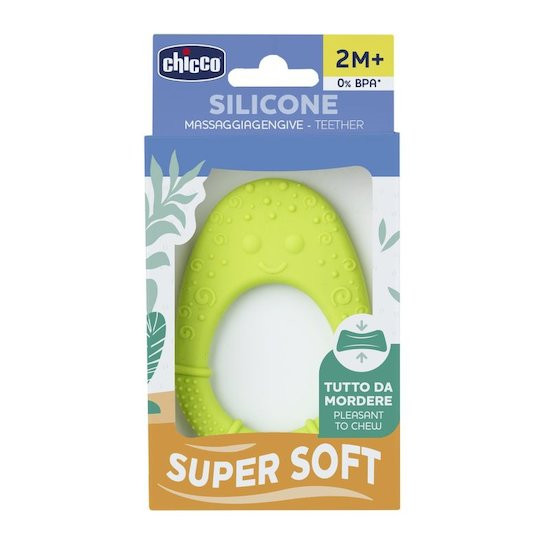 CHICCO Szilikon rágóka Super Soft Avokádó 2h+ - Kényelmes és biztonságos használat