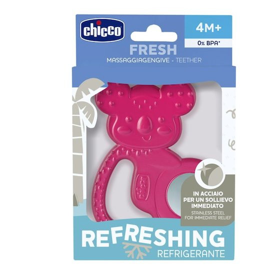 CHICCO Hűsítő rágóka Fresh Koala rózsaszín 4h+ használat közben