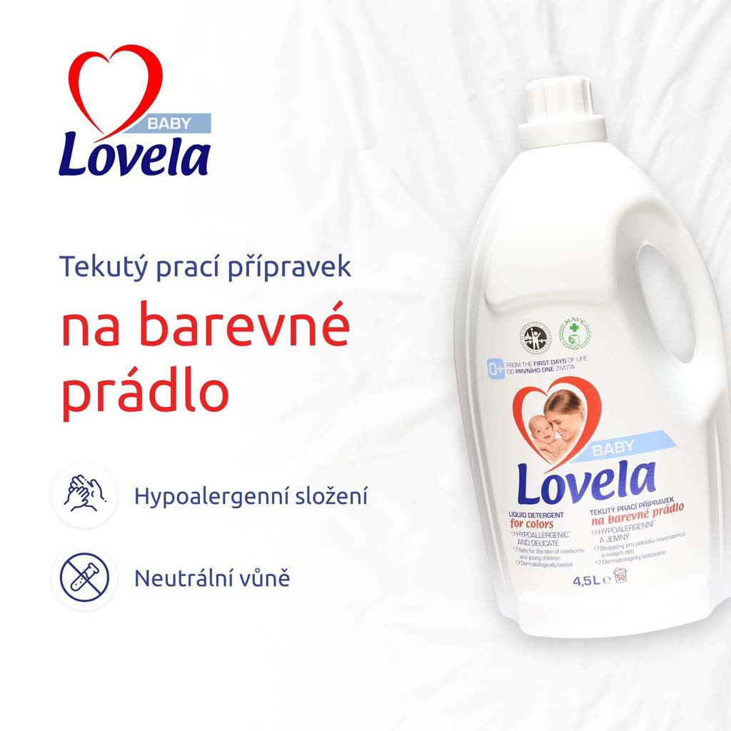 LOVELA Baby folyékony mosószer színes ruhákhoz - Gazdaságos kiszerelés