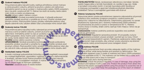 PETITE&MARS  Hordozható összehajtható matrac Foldie Grey