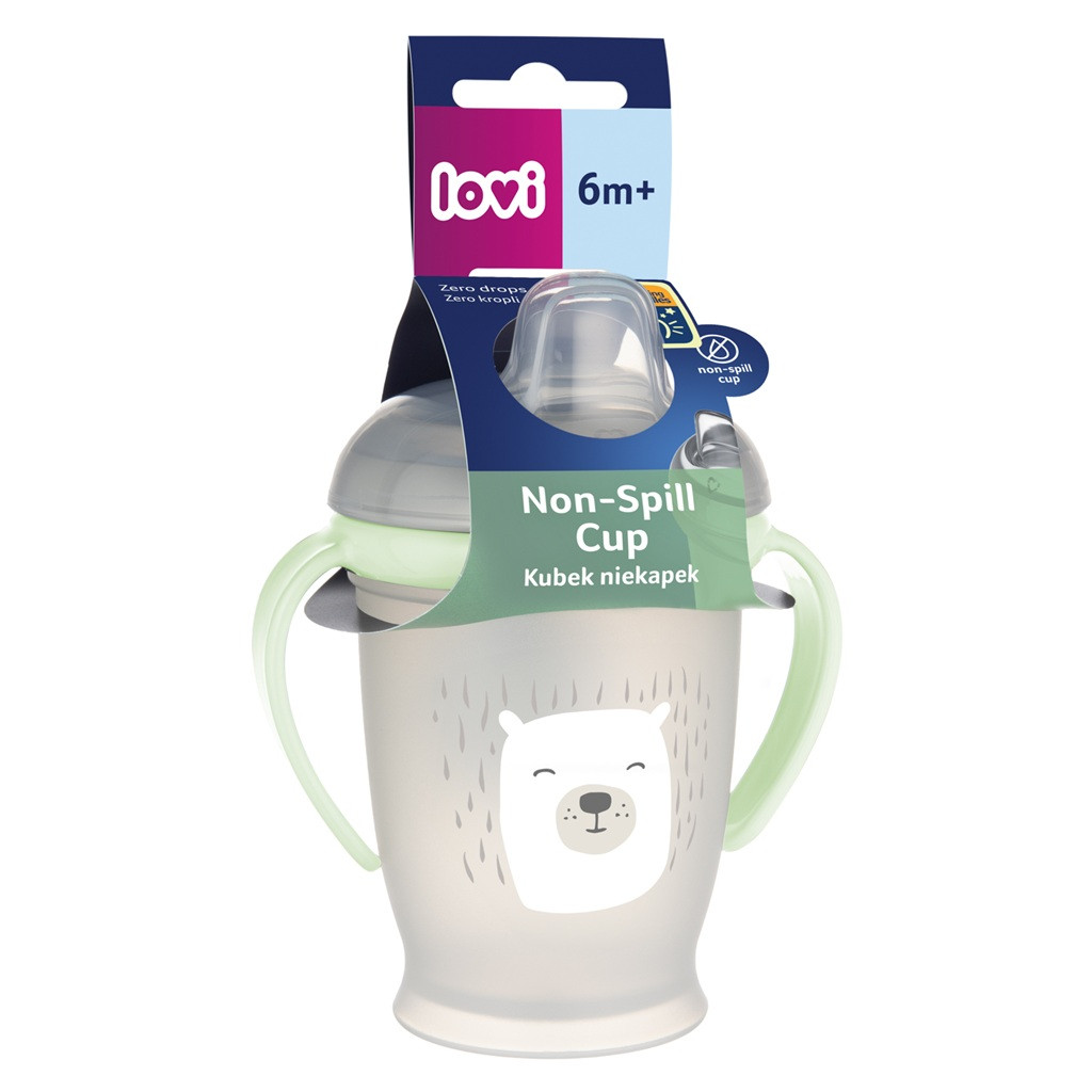 LOVI Nem kiömlő pohár Buddy Bear 250 ml, 6h+ használatban