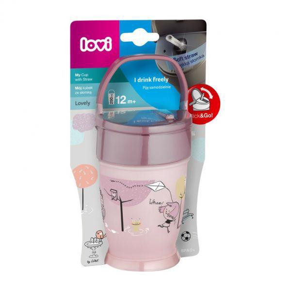 LOVI Az én szívószálas bögréém Lovely Junior 250 ml lány részletei