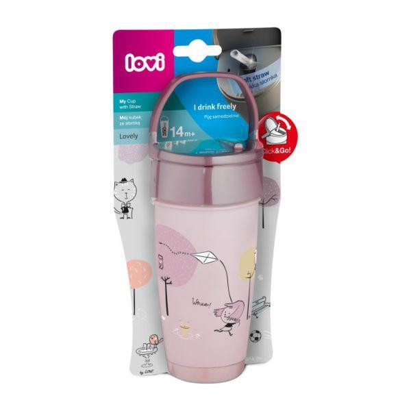 LOVI Az én Lovely Active 350 ml-es szívószálas bögrém lány részletei