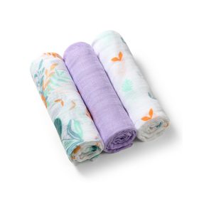 BABYONO Bambusz pelenkák 3 db - lila