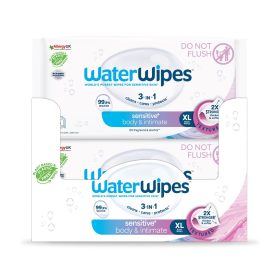   12x WATERWIPES Nedves törlőkendő Adults műanyagmentes 30 db ( 360 db )