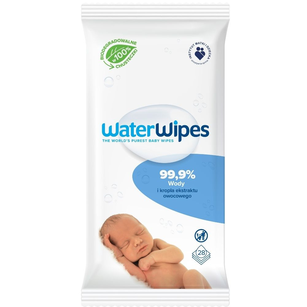 WATERWIPES Nedves törlőkendők, műanyagmentes 28 db - Fő kép