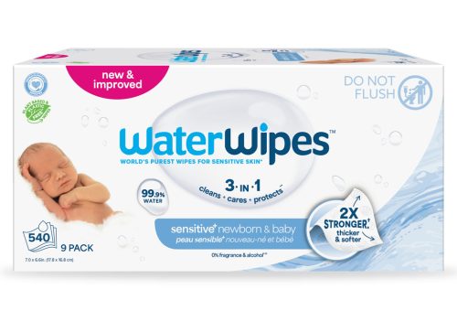 9x WATERWIPES Nedves törlőkendők, műanyagmentes 60 db ( 540 db )