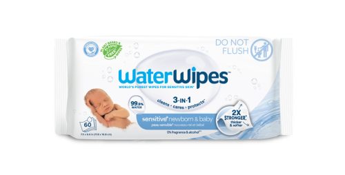 9x WATERWIPES Nedves törlőkendők, műanyagmentes 60 db ( 540 db )