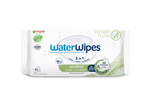 WATERWIPES 100% BIO lebomló texturált törlőkendők Soapberry 60 db