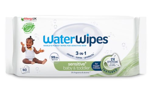 4x WATERWIPES Nedves törlőkendők, műanyagmentes Soapberry 60 db (240 db) / 2 db csomag