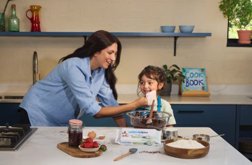 4x WATERWIPES Nedves törlőkendők, műanyagmentes Soapberry 60 db (240 db) / 2 db csomag