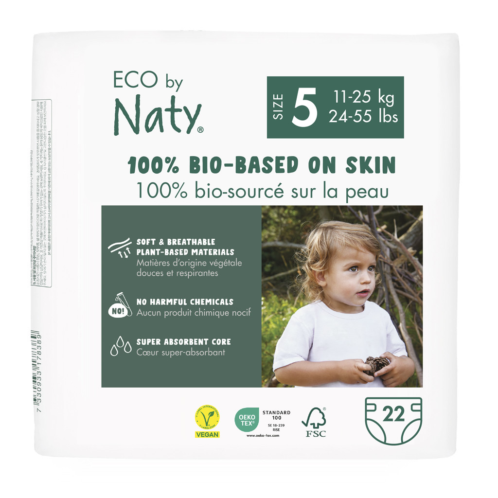 ECO BY NATY Egyszer használatos pelenkák 5 (11-25 kg) 22 db