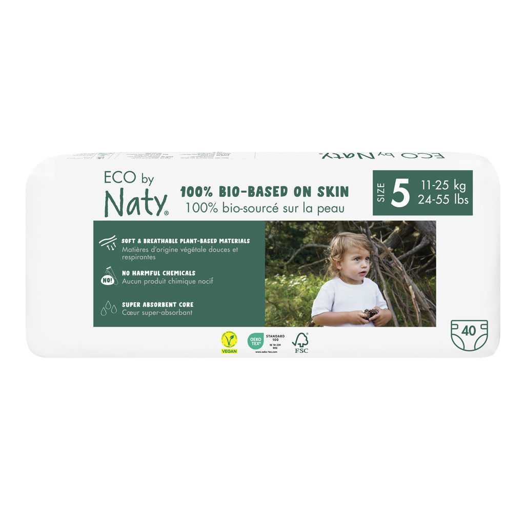 ECO BY NATY Egyszer használatos pelenkák 5 (11-25 kg) 40 db