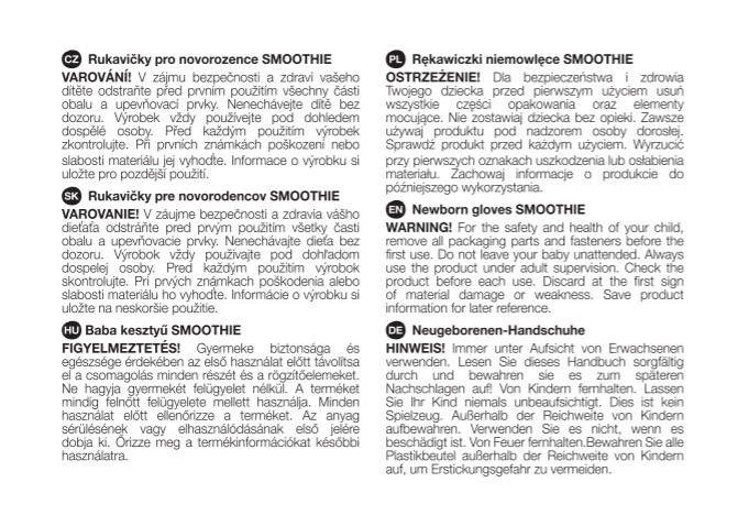 PETITE&MARS újszülött kesztyű Smoothie Infinity White - Felhasználói vélemények