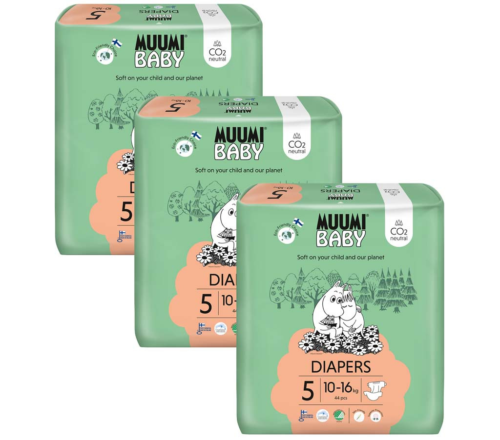 MUUMI Baby 5 Maxi+ 10-16 kg (132 db) eco pelenka