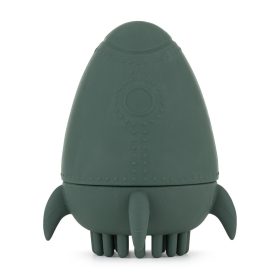   PETITE&MARS Szilikon fürdőjáték kefével Splashy Rocket Misty Green 6m+
