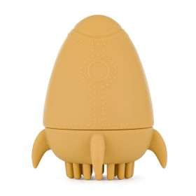 PETITE&MARS Szilikon fürdőjáték kefével Splashy Rocket Intense Ochre 6