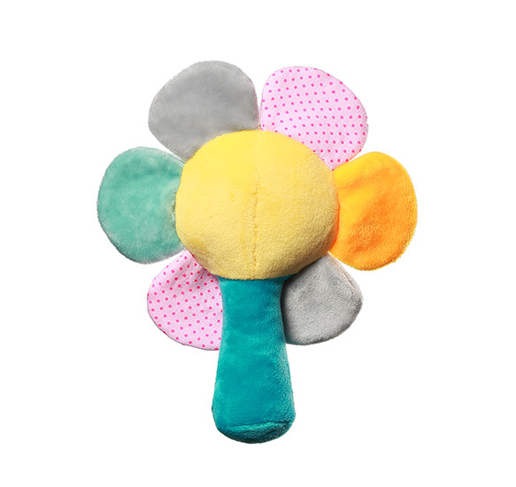 BABYONO Csörgő játék Rainbow Flower - Ergonomikus kialakítás a könnyű fogásért