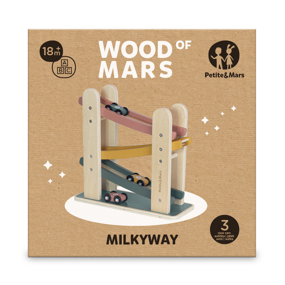 PETITE&MARS Fa játék – Versenypálya Milky Way Wood of Mars 18hó+ alternatív képe