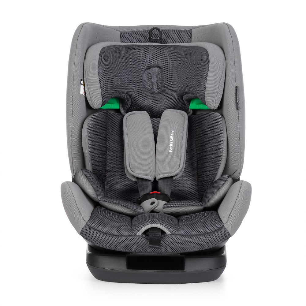 PETITE&MARS Autósülés Prime Pro i-Size Grey Air 76-150 cm (9-36 kg) - Kényelmes fekvőfelület