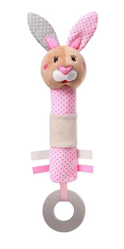 BABYONO Sípoló játék rágókával, nyuszi Julie 6 hó+