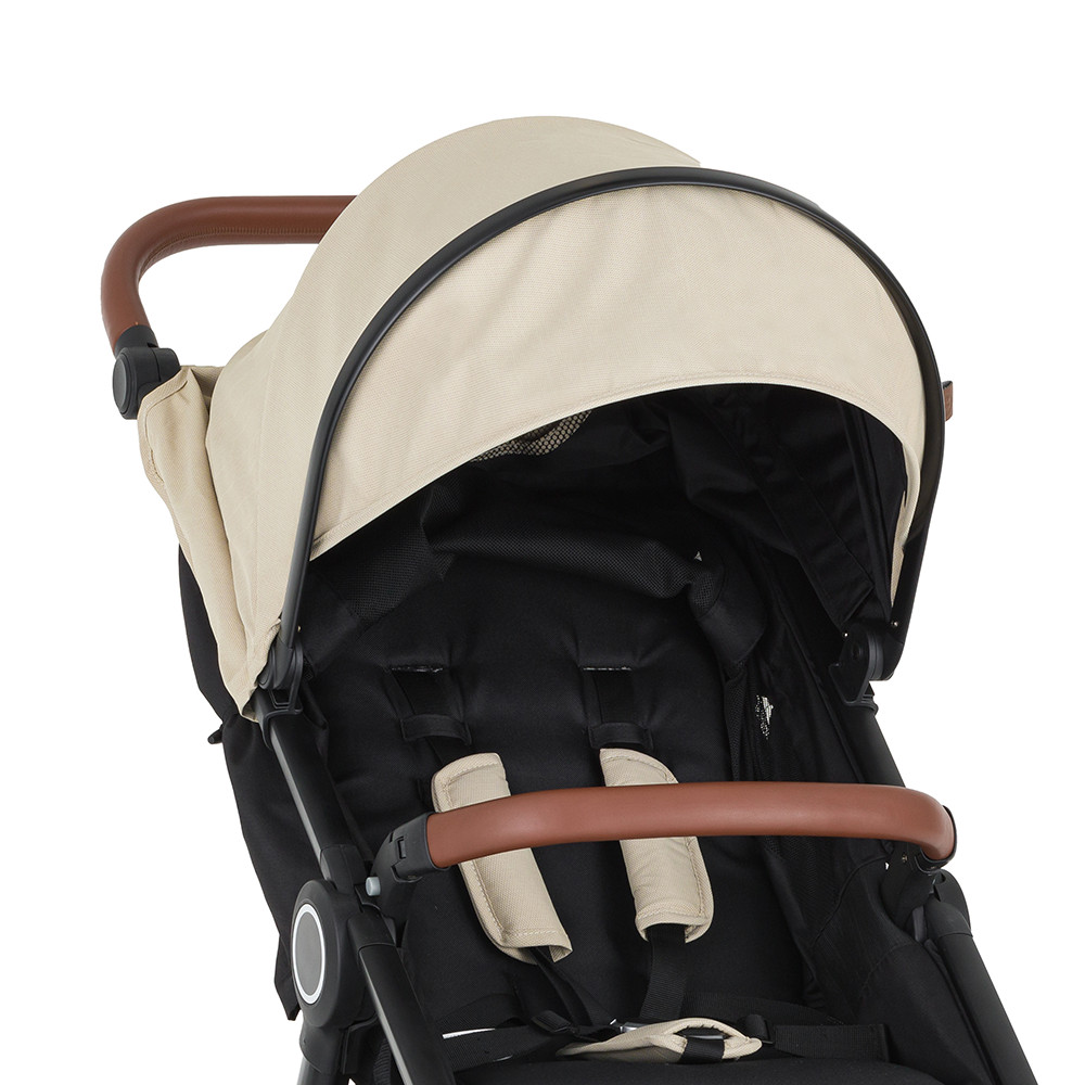 PETITE&MARS Napfénytető+övvédő Street2 Sahara Beige utazóágy részletei