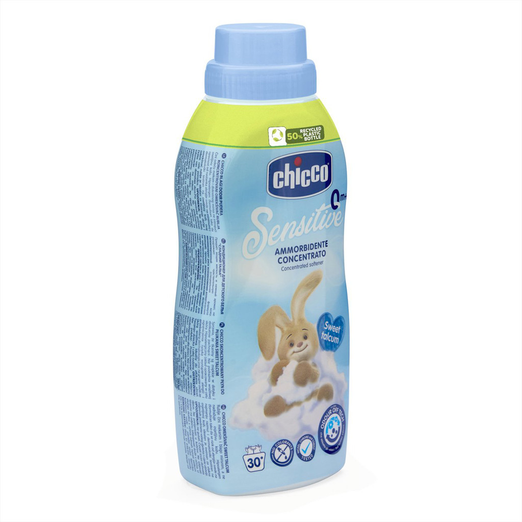 CHICCO Öblítő koncentrátum Édes Púder 750ml használat közben