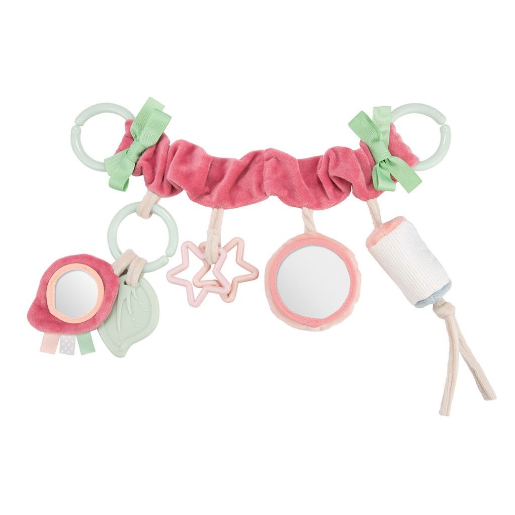 CANPOL BABIES Játék babakocsira / autósülésre akasztható Pastel Friends rózsaszín