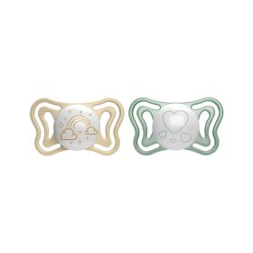 CHICCO Physio Light szilikonos éjszakai cumi 2-6h, 2db