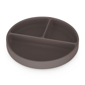   PETITE&MARS Szilikon osztott tányér kerek Take&Match Bitter Cocoa 6m+