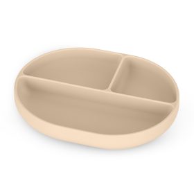   PETITE&MARS Szilikon osztott tányér, ovális Take&Match Desert Sand 6m+