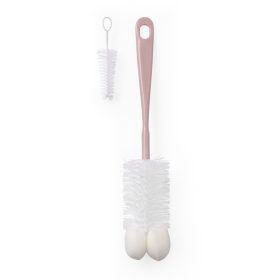 BABYONO Cumisüveg kefe mini kefével Rózsaszín