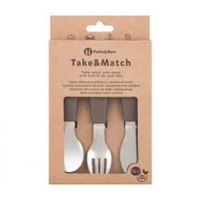 PETITE&MARS Rozsdamentes acél evőeszközkészlet Take&Match Bitter Cocoa