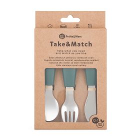 PETITE&MARS Rozsdamentes acél evőeszközkészlet Take&Match Misty Green 