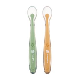 PETITE&MARS Szilikon kanálkák tokkal, 2 db-os készlet, Take&Match Pea 