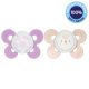 CHICCO Physio Comfort szilikon cumi 6-16 hónapos lányoknak - pöttyös/r