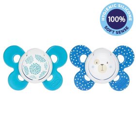 CHICCO Physio Comfort szilikon cumi 6-16 hónapos fiúknak - pöttyös/mac