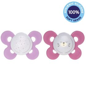 CHICCO Physio Comfort szilikon cumi éjszakai 16-36m lány - csillagok/m